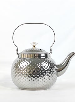 Buy Teapot with Removable Infuser, 2L Stainless steel Coffee & Tea Pots - Perfect filter for Loose Leaf Tea or Tea Bags (silver in UAE