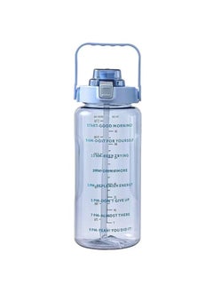 Buy Motivational Large Water Bottle 2000ML Plastic With Time Markers Leak Proof  For Kids School Water Bottles in UAE