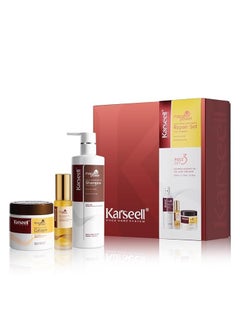 Buy Karseell Maca Essence Moisturizing Repair Set, Collagen Hair Mask 500ml, Shampoo 500ml & Maca Essence Oil 50ml in UAE