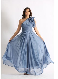 Buy Long evening dress, soft, one shoulder, with a cloche lobe in Saudi Arabia