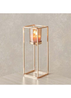 Buy Orlie Metal Modern Candle Holder with Glass Votive 8 x 21 x 8 cm in UAE