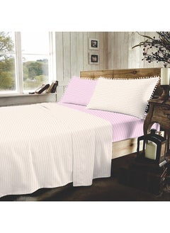 Buy Frida Single-Sized Flat Sheet Set, Pink - 180x240 cm in UAE