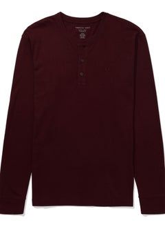 Buy AE Long-Sleeve Henley T-Shirt in Saudi Arabia