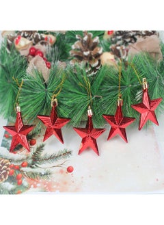 Buy Christmas Star Decoration Red 6 Cm in UAE