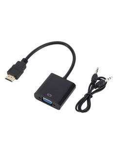 Buy ZHQ008 HD HDMI To VGA Converter with Audio(Black) in Saudi Arabia