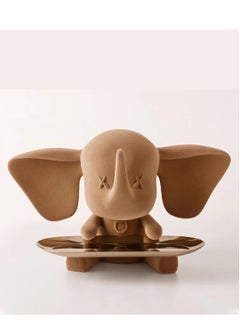 اشتري Resin Dumbo Tray Ornaments, Living Room Porch Dumbo Key Storage Tray, Resin Flocking Storage Ornaments في الامارات