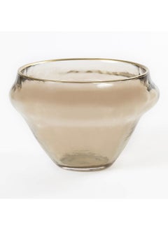 اشتري Shelled Candle Holder, Coffee Brown - 10x8.4 cm في الامارات