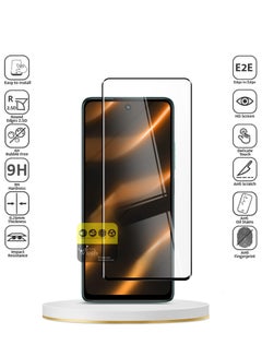 Buy Premium E2E Full Glue Full Cover Tempered Glass Screen Protector For Infinix Note 30 4G 2022 Clear/Black in Saudi Arabia