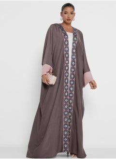 Buy Embroidered Open Abaya in Saudi Arabia