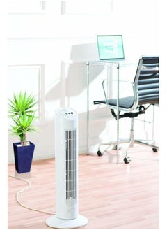 Buy Child-Safe Tower Fan Features A Sturdy, Space-Saving Base And A Slim, Modern Design. in Saudi Arabia