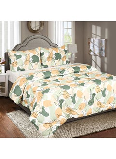 Buy Madison Oni 3-Piece Twin 144-Thread Count Cotton Printed Comforter Set 220 x 160 cm in UAE