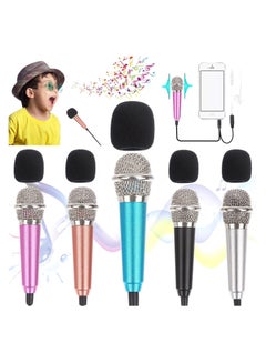 Buy Mini Microphone Karaoke Tiny Singing Mic Equipment for Voice Recording Interviews Speeches 3.5mm Audio Connector Suitable for Laptop Cellphone Phone Ages 3+ 5PCS in Saudi Arabia