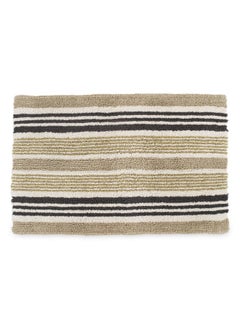 اشتري Reversible Striped Bath Rug, Sand - 85X2 Cm في الامارات