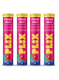 Buy PLIX Glowy Skin Effervescent Tablets, Pack of 4 in UAE