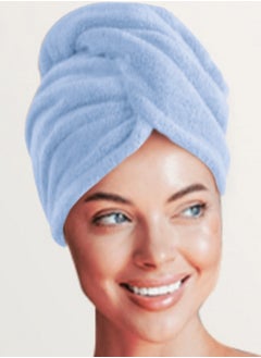 Buy 2Pieces Drying hair set , Wrap bonnet+ hair tie Anti-tangle, Gray in Egypt