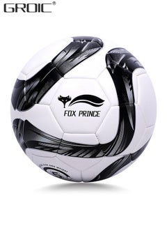 اشتري Soccer Ball Size 5，Football with Star Pattern Official Size Soccer Balls for Training,Playing,Waterproof Professional Outdoor Indoor and Match Balls في السعودية