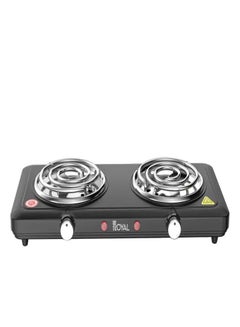 Buy Electric Hot Plate Double Spiral RA-HPD155 | 1000+1000W with BS Plug | Adjustable Temperature | Uniform Heat | Non-Stick Coating (Black) in Saudi Arabia