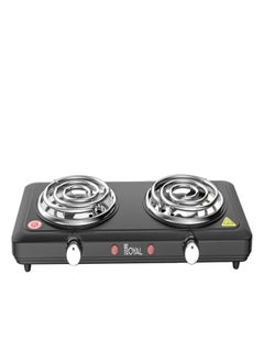 Buy Electric Hot Plate Double Spiral RA-HPD155 | 1000+1000W with BS Plug | Adjustable Temperature | Uniform Heat | Non-Stick Coating (Black) in Saudi Arabia