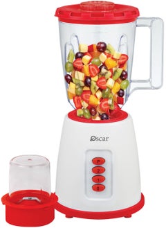 Buy Blender 2 In 1 Mixer Grinder, Powerful Motor, Speed Control With Pulse, Over Heat Protection 350W - Red in Saudi Arabia