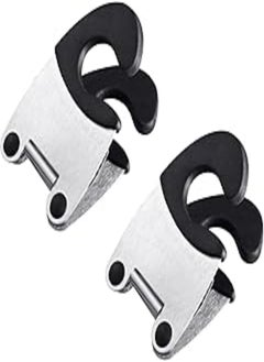 اشتري DOITOOL 2pcs Pot Clip Holder Utensil Pot Clip Spoon Rest Stainless Steel Kitchen Gadget for Restaurant Home Utensil Rest (Black) في مصر