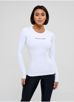 Buy Bona Fide Compression Shirts for Women – Long/Short Sleeve Women’s Workout Crop Top - Designed for Gym, Workout and Running in UAE