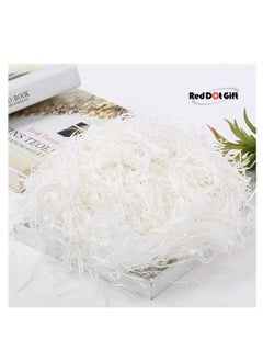 اشتري 100 gram White  Eco-friendly Shredded Confetti Crinkle Cut Paper for Gift Box Filling في الامارات