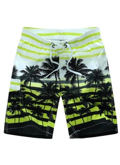 Buy Men's Beach Casual Shorts Swimwear Summer Green in Saudi Arabia