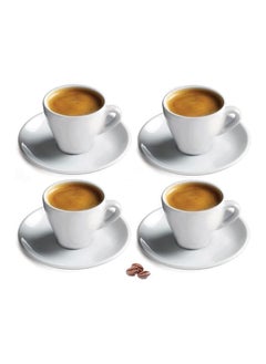 Buy Porcelain Espresso Cups (Set Of 4) White in Egypt