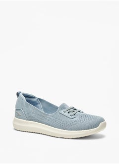 Buy Textured Slip-On Sports Shoes with Lace-Up Detail in UAE