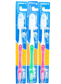 Buy Oral-B 123 Toothbrush Medium, 3PC  Multi Colored in Egypt