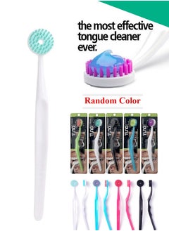 Buy Professional Tongue Brush Scraper To Cleanse And Remove Bad Breath odour-causing bacteria Multicolour in Saudi Arabia