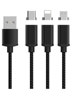 Buy 3-In-1 Magnetic Charging Cable Black in UAE