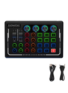 Buy V88 Sound Card Professional Sound System for Acoustic Party Live Mixing and Changing Live DJ Mixing Console 11 Key Special Effects in Saudi Arabia