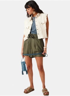 Buy Plain belted shorts in Egypt