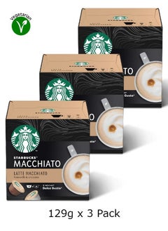 Buy Nescafe Dolce Gusto Latte Macchiato 12 Pods 129g Pack of 3 in UAE