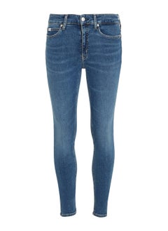 Buy Women's Mid Rise Skinny Jeans, Navy in Saudi Arabia