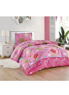 Buy 3-Piece kids Medium Filling Comforter set Reversible Bed Set Single Size 160x210 cm for Boys & Girls in Saudi Arabia