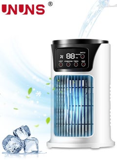 Buy Portable Air Conditioner Cooling Fan,Evaporative Mini Air Conditioner With 300ml Tank Capacity,8H Timer And 6 Win Speeds,Adjustable Air Outlet,For Bedroom Office Camping in UAE
