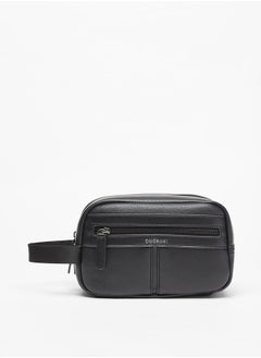 Buy Duchini Solid Pouch Bag with Zip Closure and Side Handle in UAE