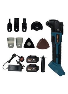 اشتري BONAI Powerful Cordless Oscillating Multi Tool  Including 2 pcs 68V batteries and 22 Pcs Consumable Accessory Blade Sanding Kit Make it a Detail Sander,Mini Saw Grinder,Scraper and Grout Remover في الامارات