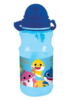 Buy Printed transparent Water Bottle With Strap 500ml in Saudi Arabia