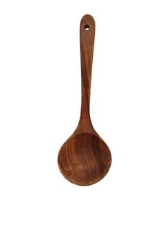 Buy Liying 1Pcs Large Natural oak Wooden Handmade Soup Spoon for 26x8cm, Idel for soup, mixing, Serving and etc. in UAE