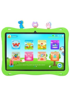 اشتري Oteeto TAB 10 Kids Tablet - Green/10.1 Inch IPS/Octa Core 1.8 GHz Processor/6GB RAM + 128GB ROM/5MP Front + 8 MP Rear Camera/Single SIM 4G Network/8000 mAh/Android 13/Includes Sticker, Little Doll 5 pcs (Green) في الامارات