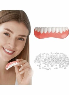 Buy Fake Teeth Dentures Teeth for Women and Men Dental Veneers Temporary Restoration, Nature Comfortable, Protect Your Regain Confident Smile One Size Fits Most (Natural Shade) in UAE