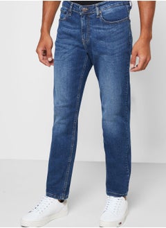 Buy Mid Wash Straight Jeans in UAE