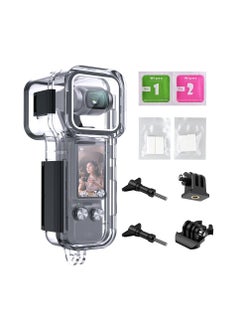 Buy Waterproof Housing Case for DJI Osmo Pocket 3, Touchscreen Underwater Diving Protective Shell Waterproof up to 50m/164/ft with Helmet Bracket & 1/4 Bracket Accessories in UAE