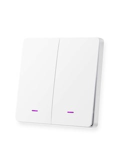 Buy Smart Switch Tuya Wifi Light Wall Switch No Neutral Wire Required App and Voice Remote Control 2Gang in Saudi Arabia