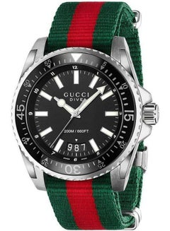Buy Gucci Dive Black Dial Nylon Mens Watch YA136206 in UAE