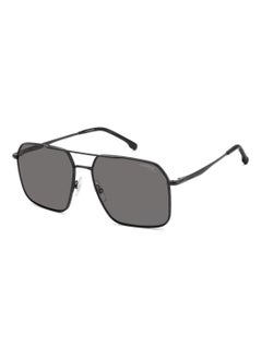 اشتري نظارة شمسية معدنية مستقطبة للرجال على شكل مربع CARRERA 333/S GREY 52 - مقاس العدسة: 51.6 مم - أسود متوسط في الامارات