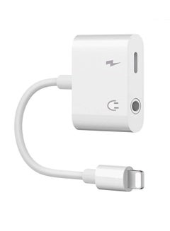 Buy Headphones Jack Adapter for iPhone, 2 in 1 Charger, Aux Audio Splitter Dongle Adapter for iPhone, for iPad, for iPod, Support All iOS System in UAE